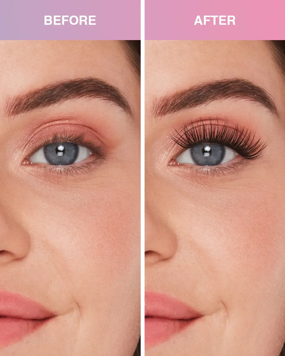 Press On Pre-glued Underlash Extensions Wispies Natural Mini Set - Image 5