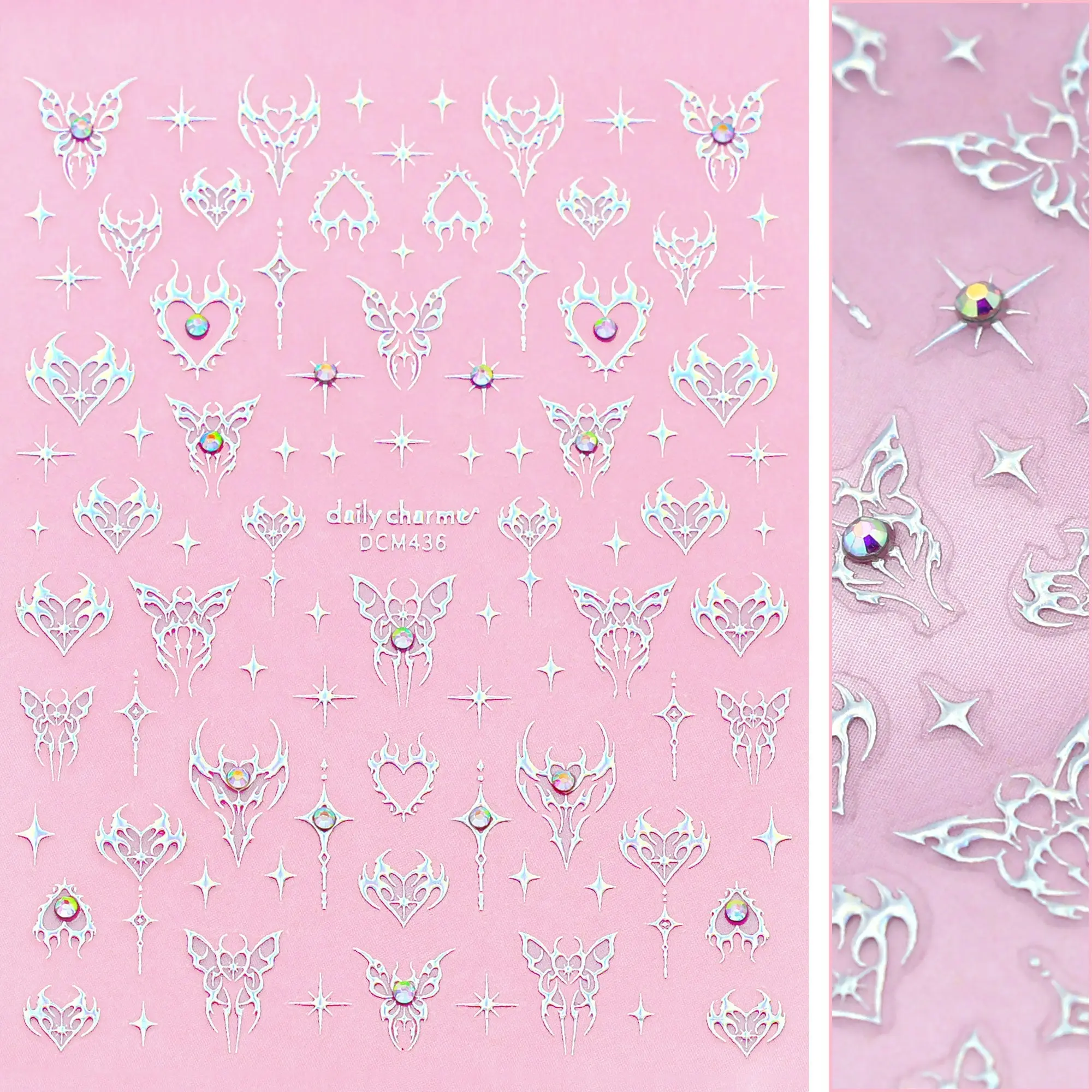 Bejeweled Nail Art Sticker Angelfire Flutter