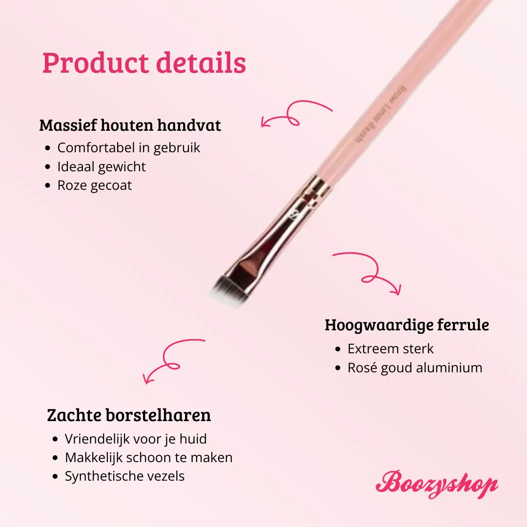 Pink &amp; Rose Gold Brow Liner Brush - Image 4