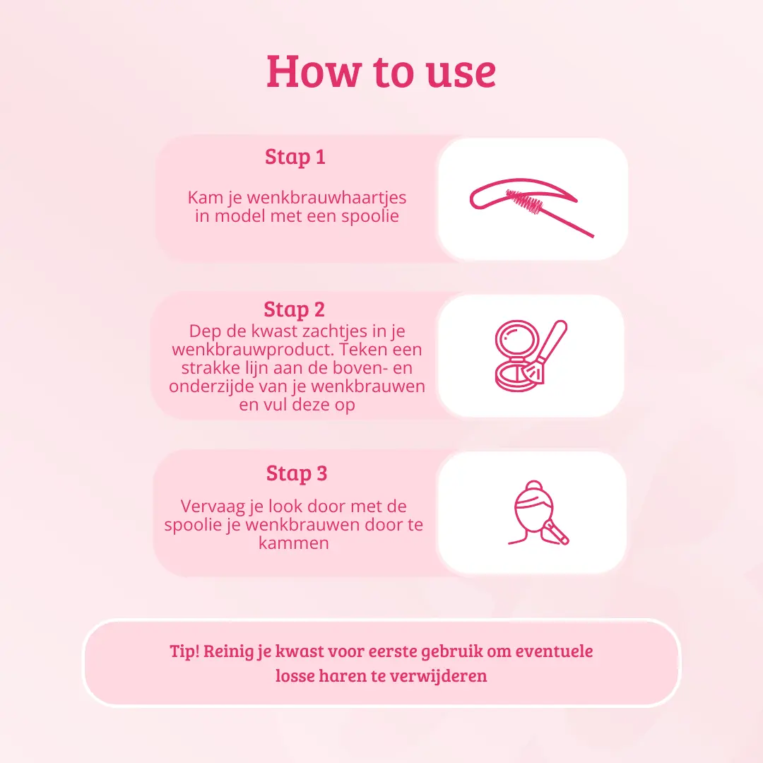 Pink &amp; Rose Gold Brow Liner Brush - Image 5