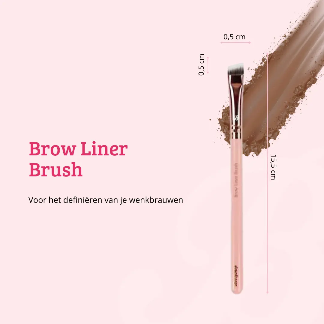 Pink &amp; Rose Gold Brow Liner Brush - Image 7