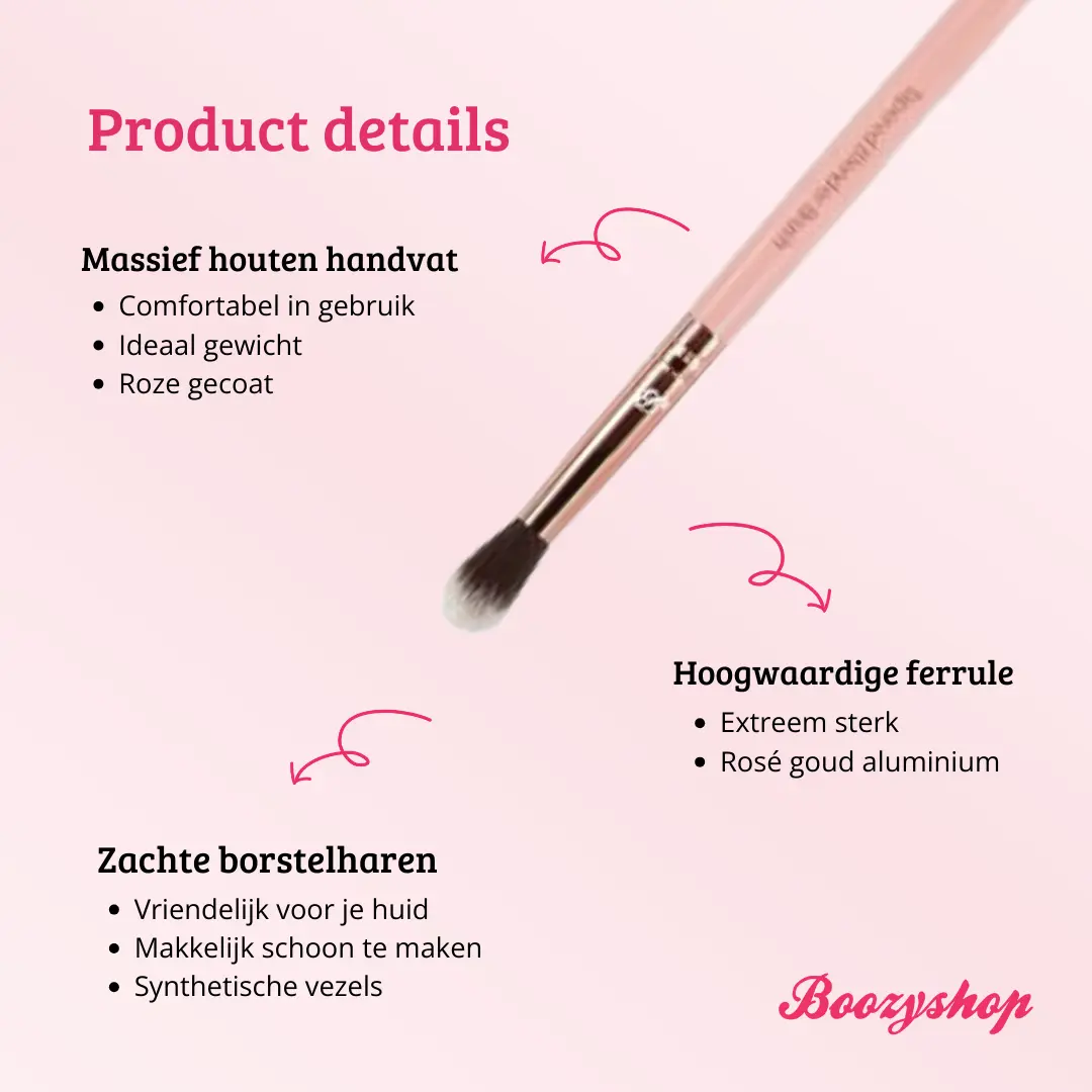 Pink &amp; Rose Gold Tapered Blender Brush - Image 4