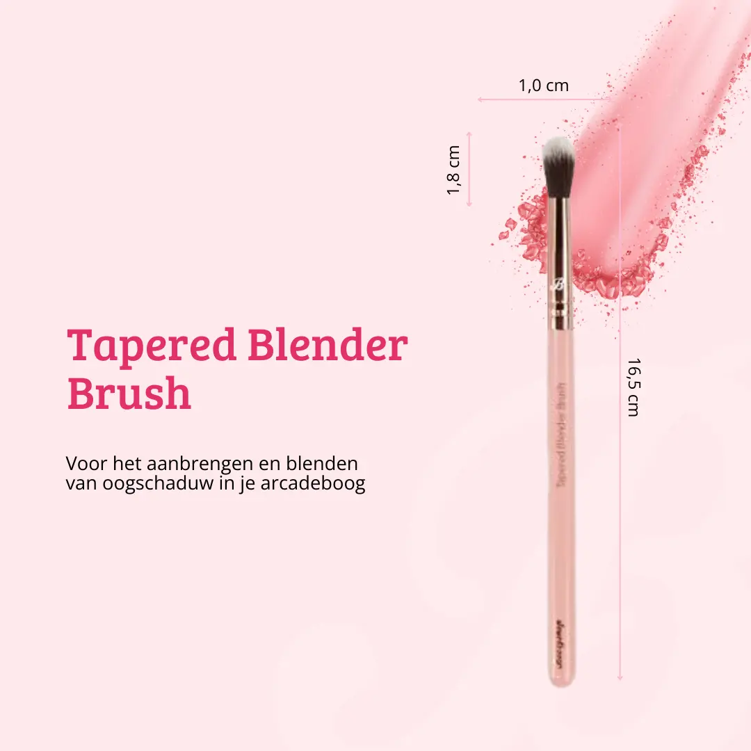 Pink &amp; Rose Gold Tapered Blender Brush - Image 7