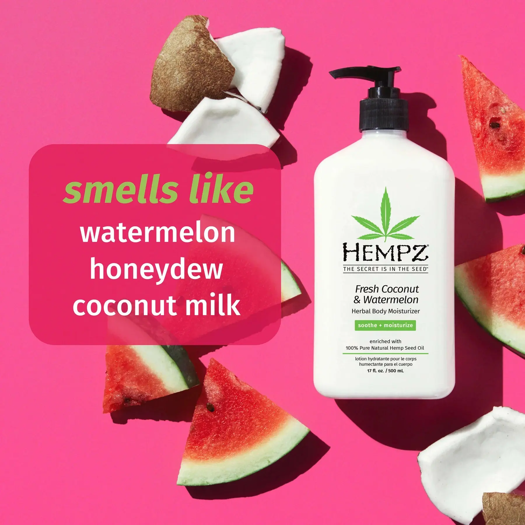 Fresh Coconut & Watermelon Herbal Body Moisturizer - Image 3
