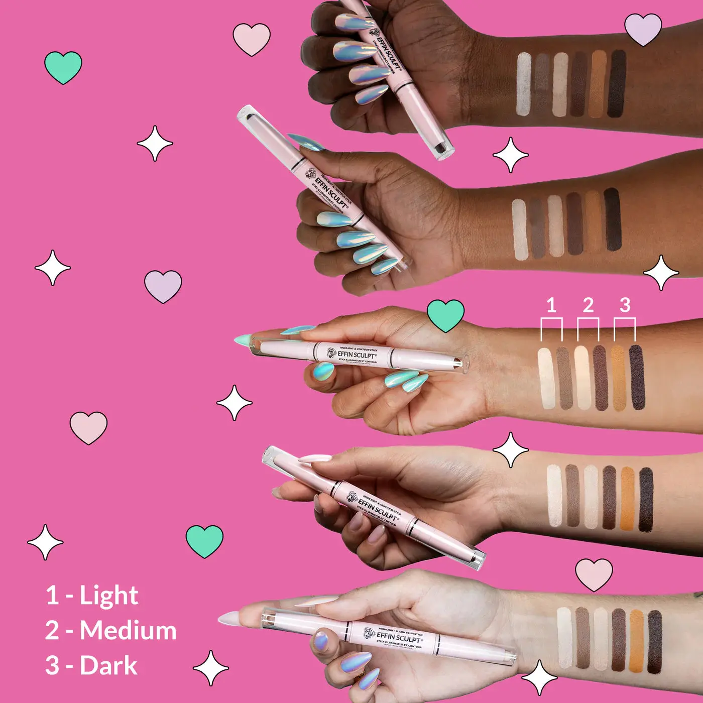 Contour & Highlight Stick Effin Sculpt Dark - Image 2