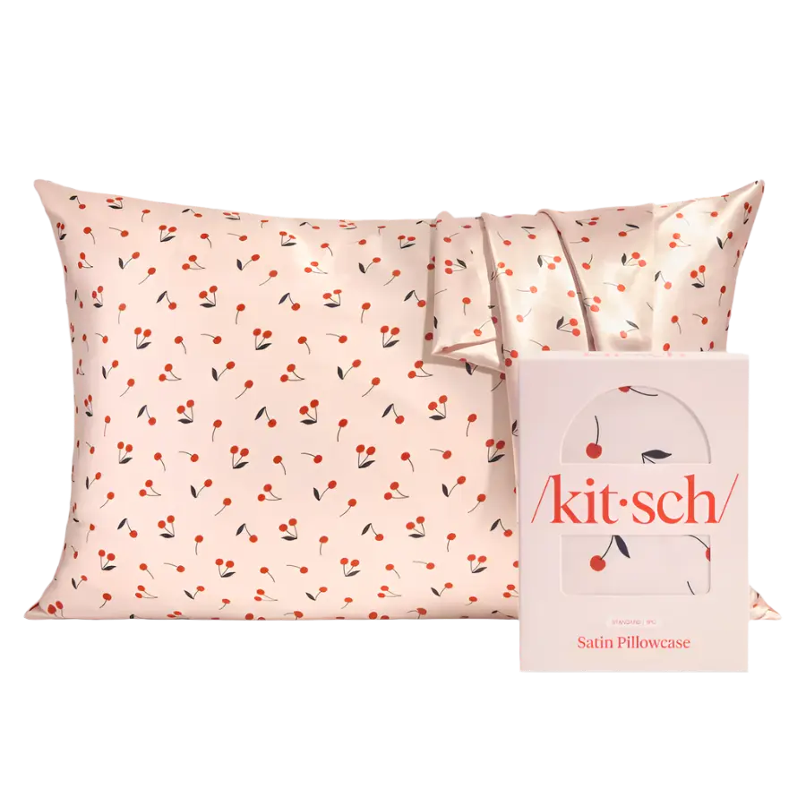 Satin Pillowcase Standard Cherry Print