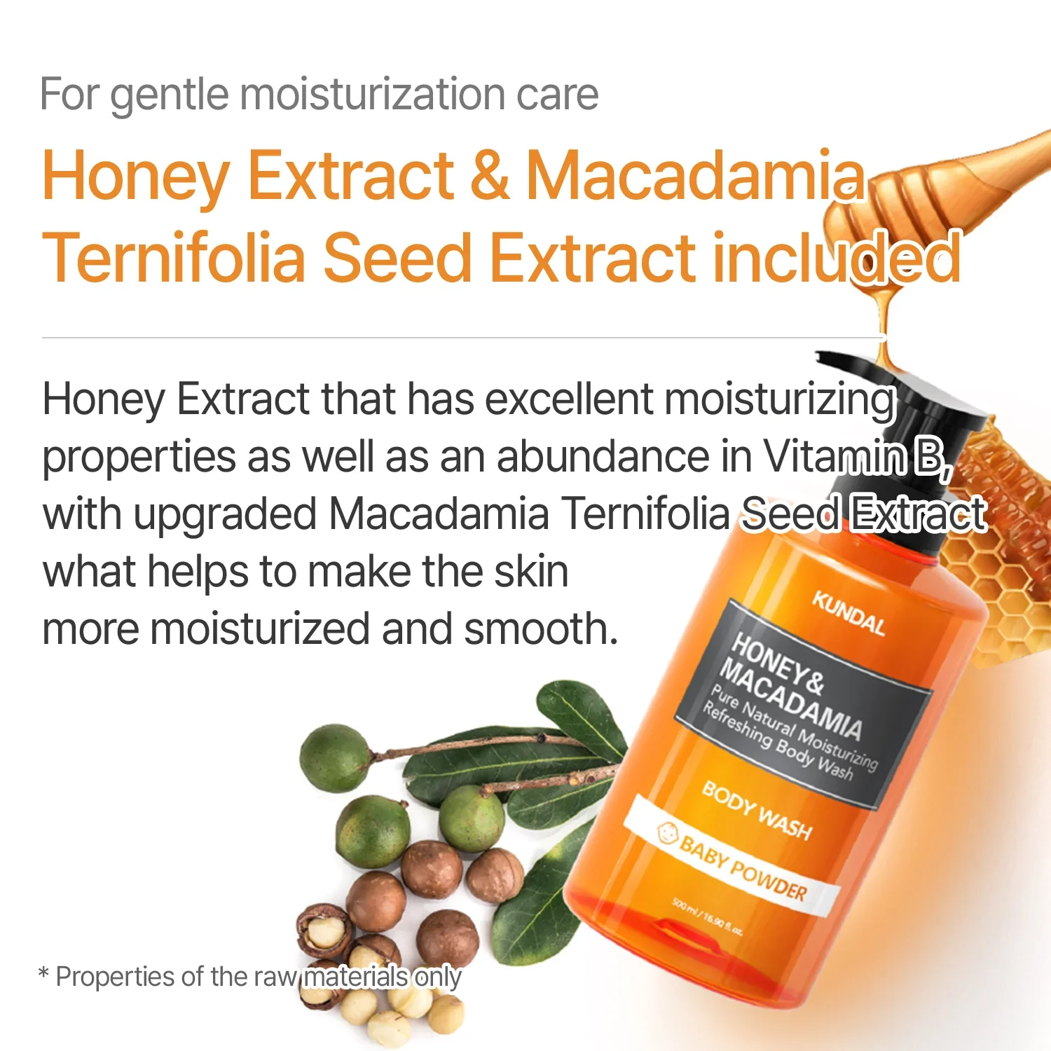 Honey & Macadamia Pure Body Wash White Musk - Image 3