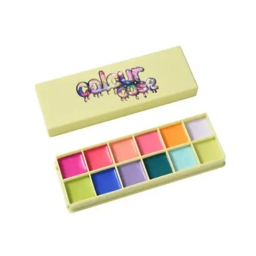 Color Case Cosmetic Paint Palette & Brush Set The Electrics