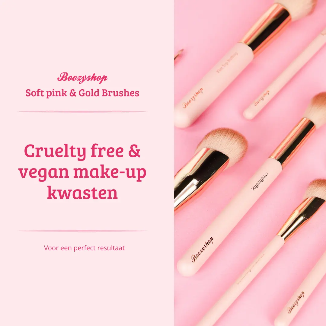 Soft Pink & Gold Angled Contour & Bronzer Brush - Image 8